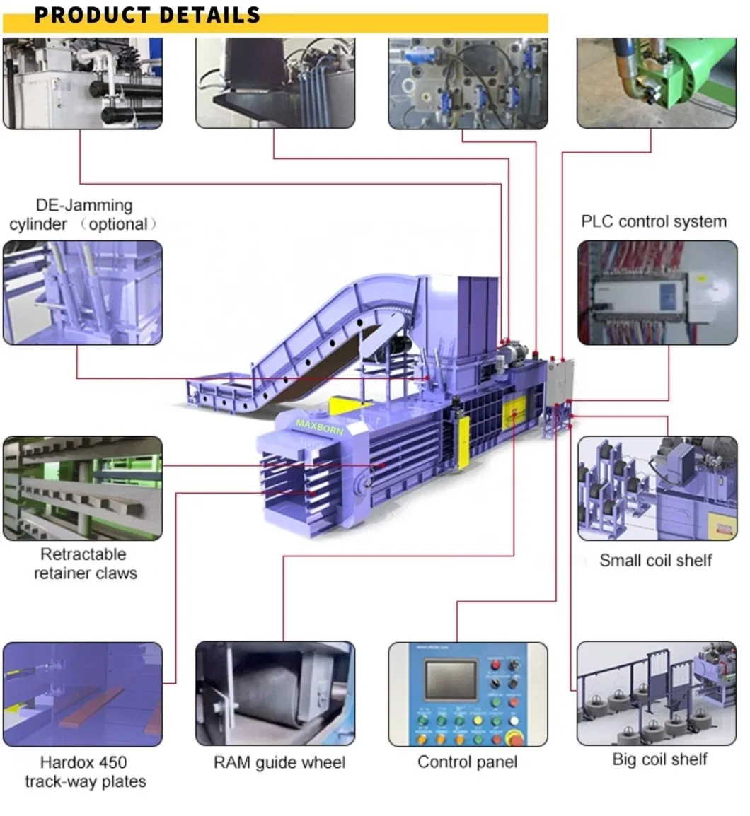 Hydraulic Horizontal Fully Automatic Baling Machine with Water Cooling System Technology Driven Waste Paper Cardboard Baler Equipment with SGS Approved